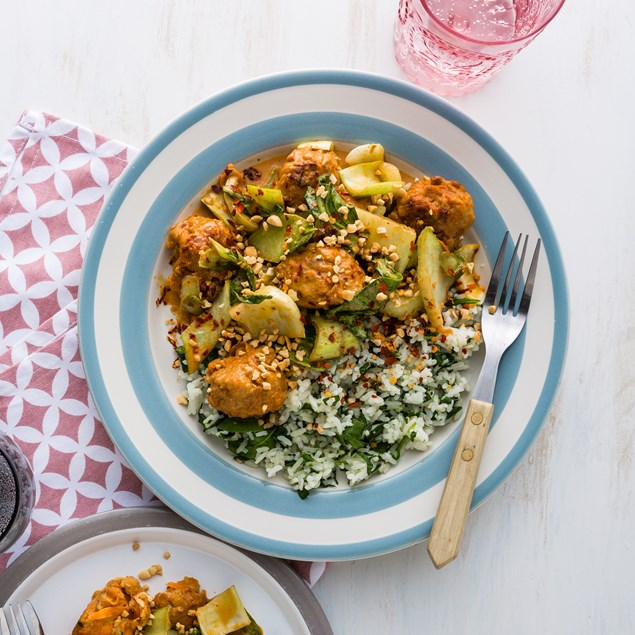 Thai Red Curry Turkey Meatballs