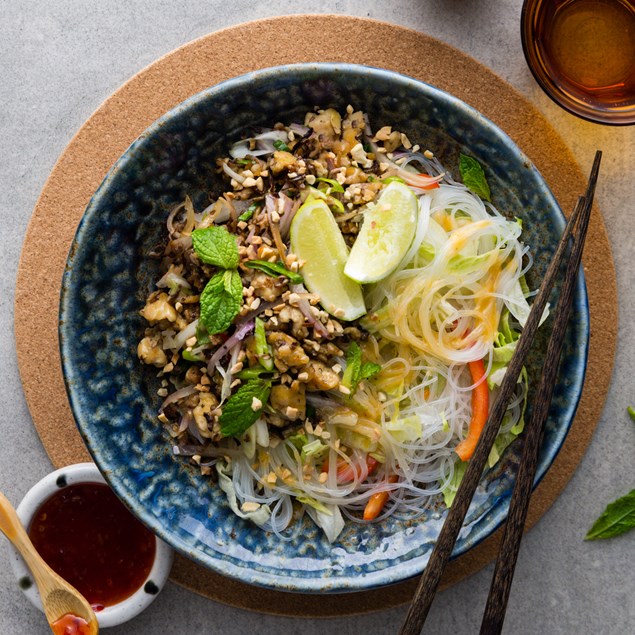 Mushroom & Tempeh Larb with Vermicelli