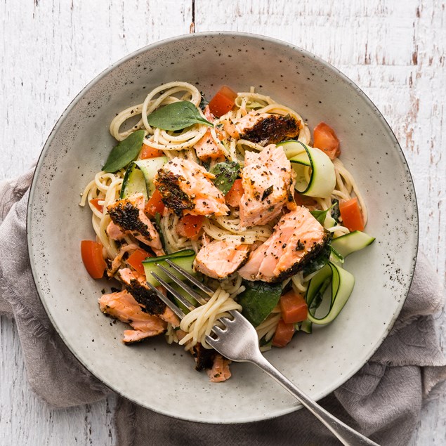 Salmon, Lemon & Herb Spaghetti