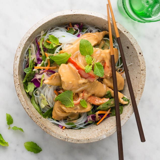 Thai Peanut Chicken with Super Slaw