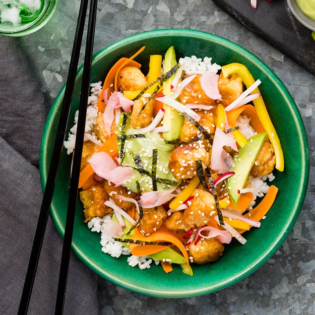 Teriyaki Tofu Sushi Bowl