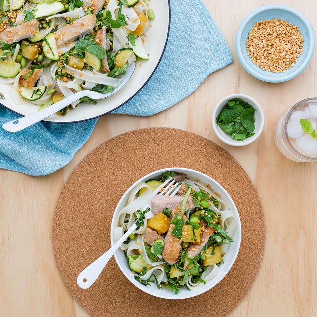 Pork and Pineapple Noodle Bowls