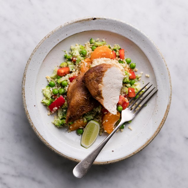 Persian Chicken with Mandarin and Bulgur Salad