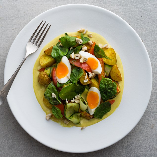 Indian Potato and Egg Salad with Bombay Aioli