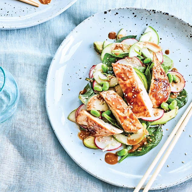 Japanese Miso Chicken with Sesame Edamame Salad