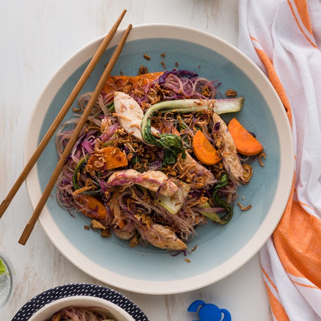 Ginger Soy Chicken & Noodle Stir-Fry 