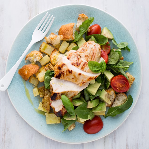 Grilled Chicken & Avocado Panzanella
