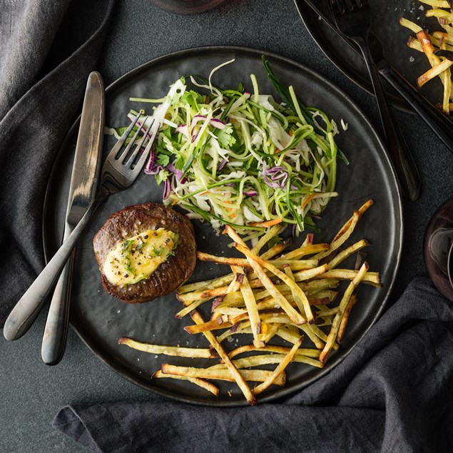 Korean Steak Frittes with Gochujang Grilled Butter