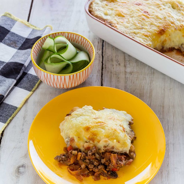 Lamb Shepherd’s Pie with Cucumber Ribbon Salad