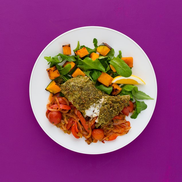 Watercress Pesto-Crumbed Fish