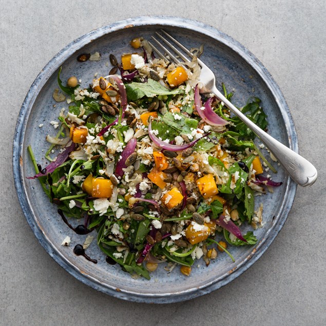 Cauliflower and Pumpkin Salad with Feta and Pepitas