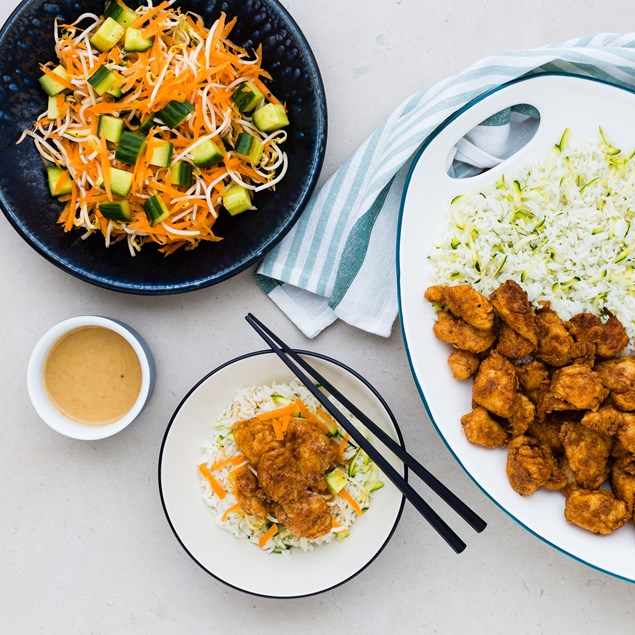 Crispy Chicken Rice Bowl with Orange Sauce