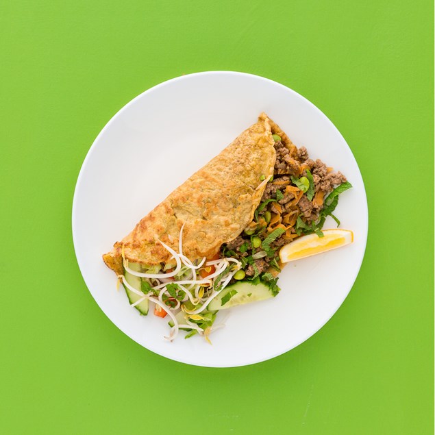 Lime Ponzu Beef Pancakes