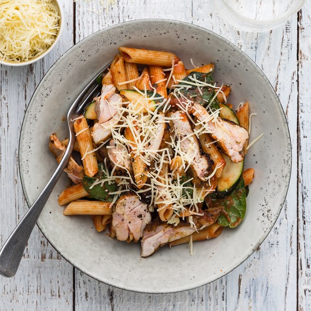 Chicken Penne Pasta with Parmesan