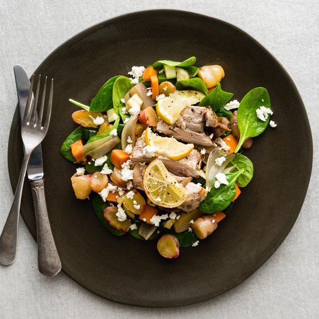 Lemon and Oregano Chicken with Southern Flame Yams and Feta Whip