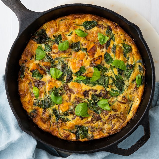Roasted Pumpkin and Caramelised Onion Frittata