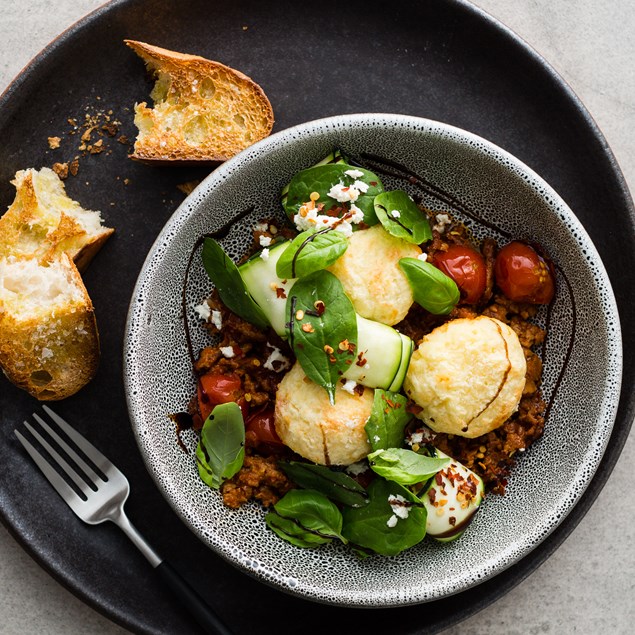 Ricotta Dumplings with Chorizo and Ciabatta