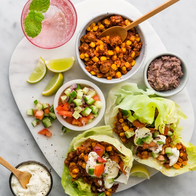 Mexican Beef Chilli with Refried Beans