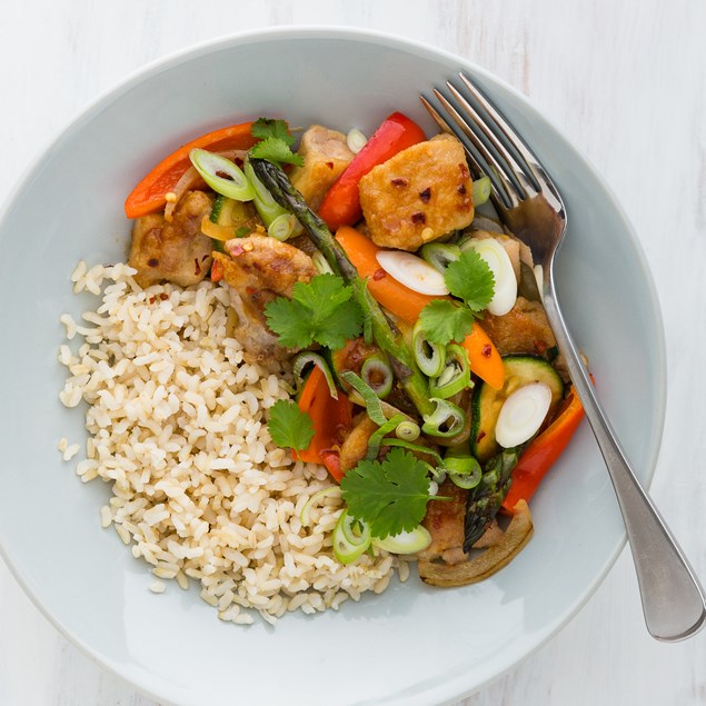 Chinese Lemon Chicken with Brown Rice