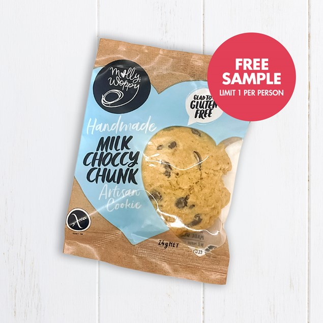Molly Woppy Gluten Free Milk Choccy Chunk Cookie, 24g - Free Sample