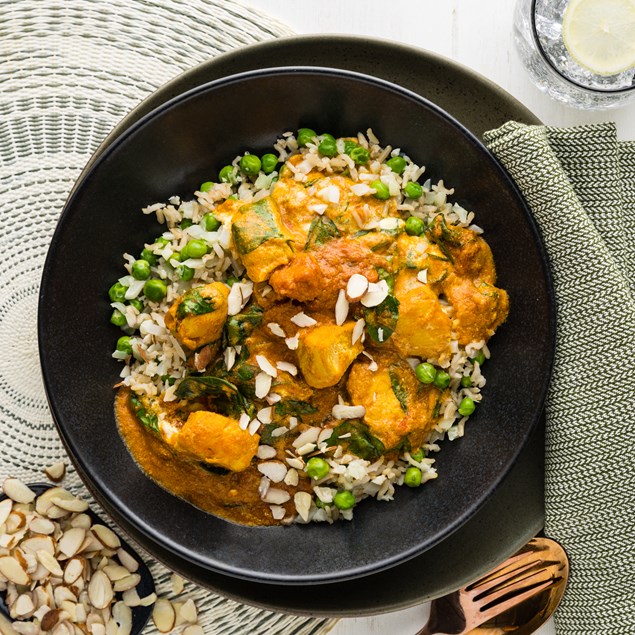 15-Minute Indian Style Chicken Curry with Cauliflower Rice