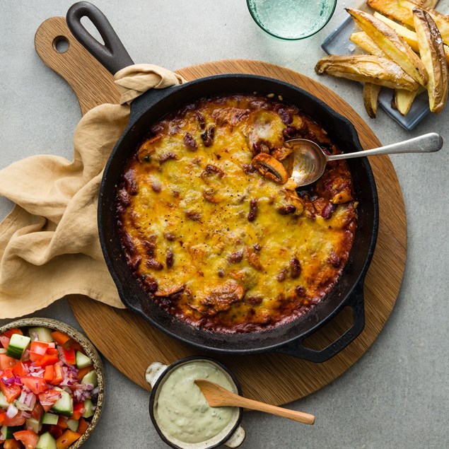 Cheesy Loaded Mexican Wedges Tomato Salsa & Guacamole