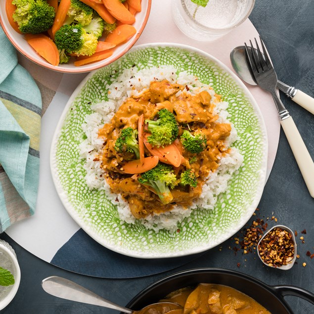 Ultimate Chicken Korma with Broccoli & Jasmine Rice - My Food Bag