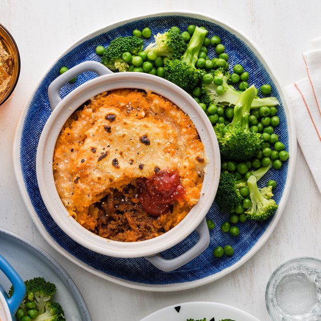 Beef Pot Pies with Cheesy Kumara Topping