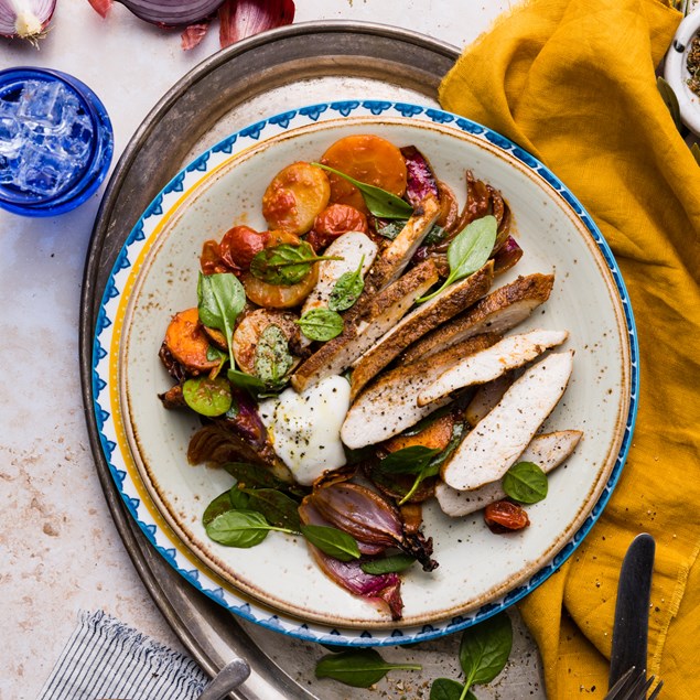 Harissa Spiced Chicken with Tagine Roasted Vegetables & Parsley Yoghurt