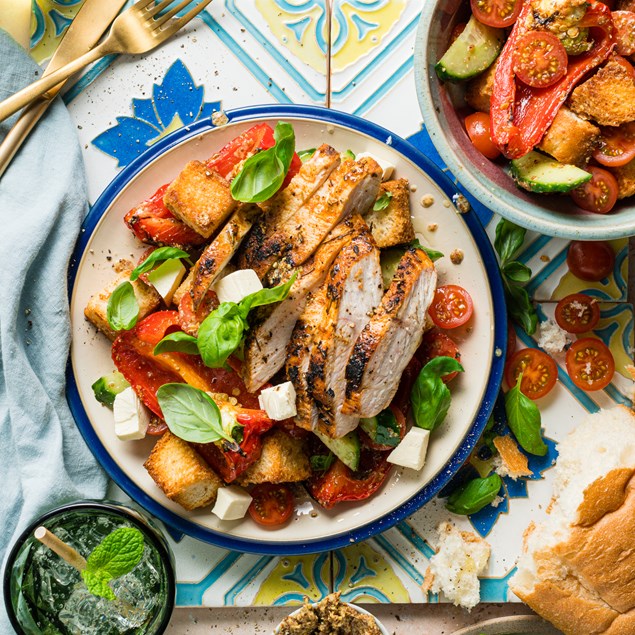 Chicken Panzanella with Wholemeal Ciabatta & Basil