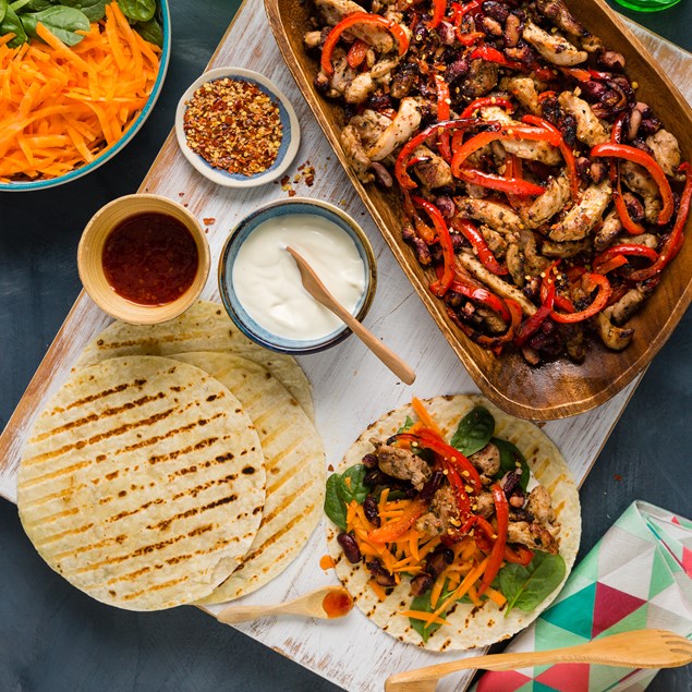 Sizzlin' Chicken Fajitas with Warm Tortillas & Sour Cream