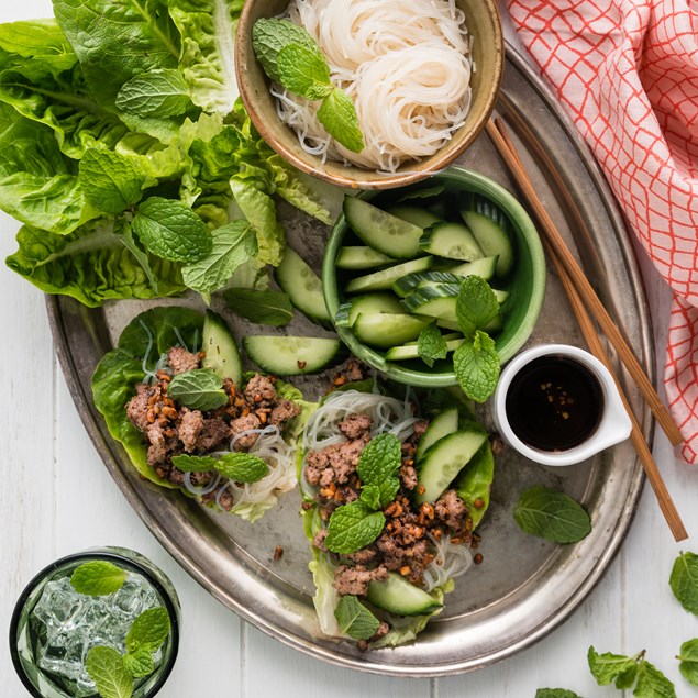 15-Minute Lemongrass Pork Larb with Vermicelli & Nuoc Cham