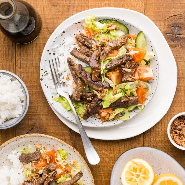 Thai Beef Salad with Soy, Ginger & Lemon Dressing