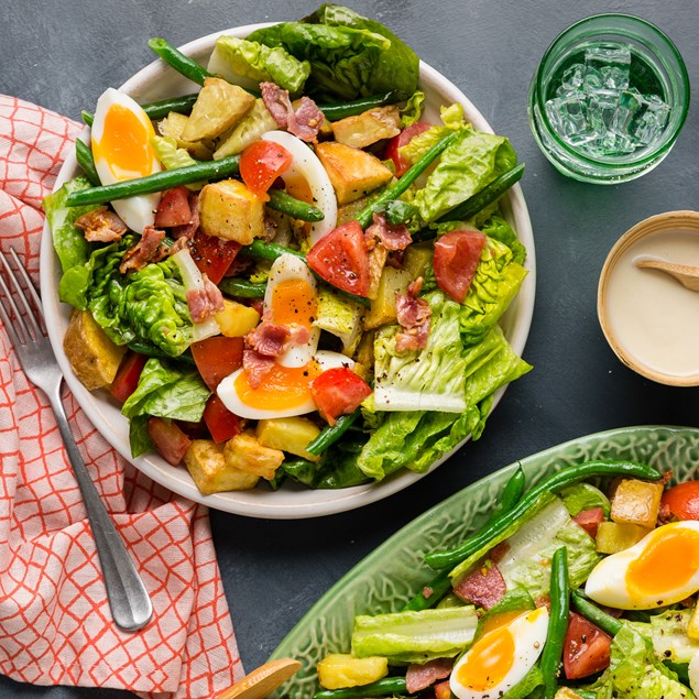 Bacon & Cheesy Potato Caesar with Soft Boiled Eggs