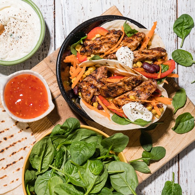 Sizzlin' Chicken Fajitas with Warm Tortillas & Sour Cream