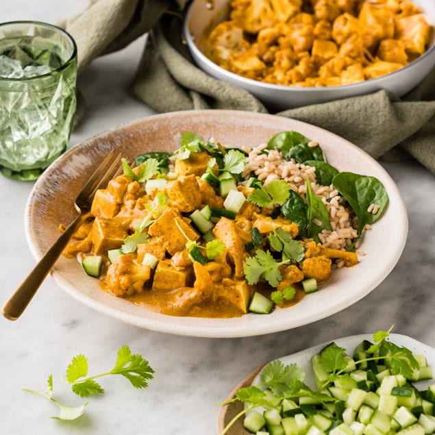 Paneer & Cauliflower Korma with Spinach Rice & Coriander - My Food Bag