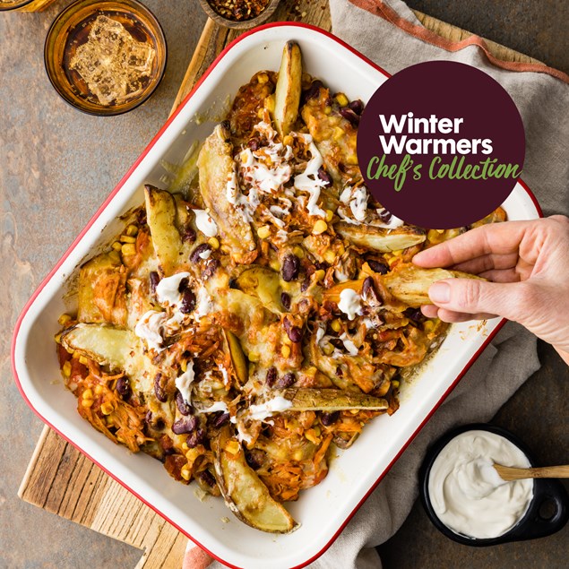 BBQ Pulled Pork Loaded Wedges with Cheese & Sour Cream