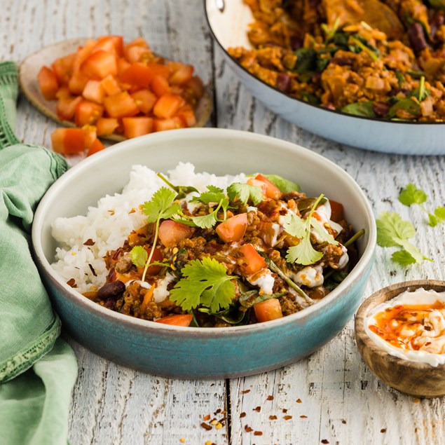 Beef Chilli Con Carne with Rice & Sour Cream