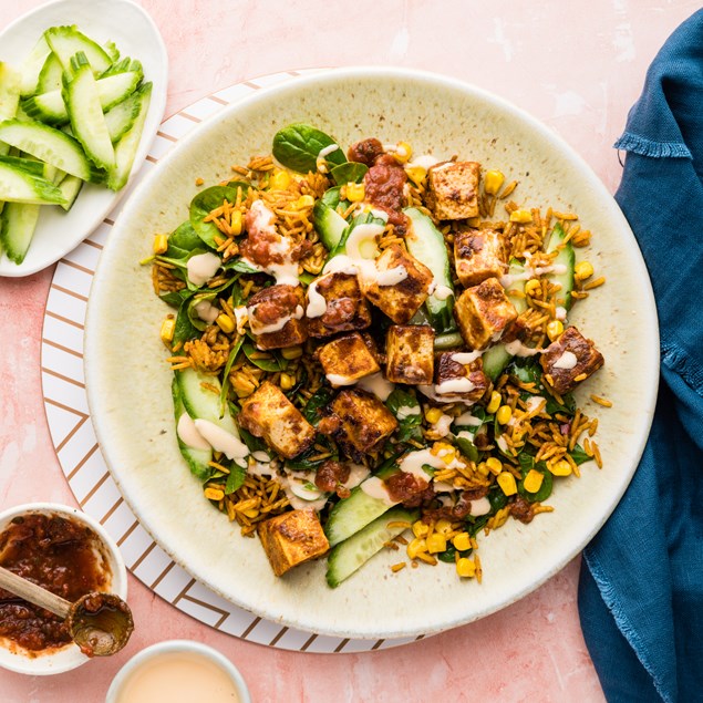 15-Minute Smoky-Spiced Tofu with Jalapeño Creme