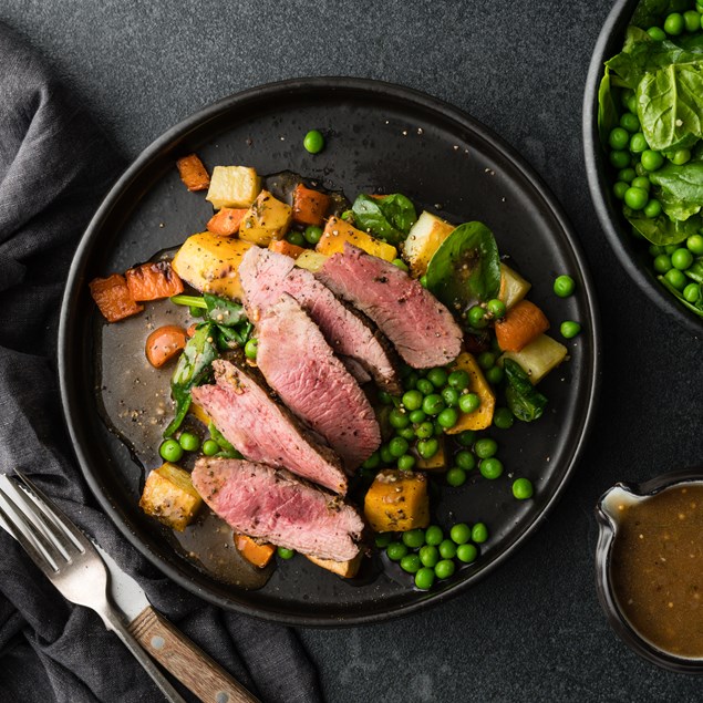 Premium Kiwi Lamb Roast with Buttered Greens & Gravy