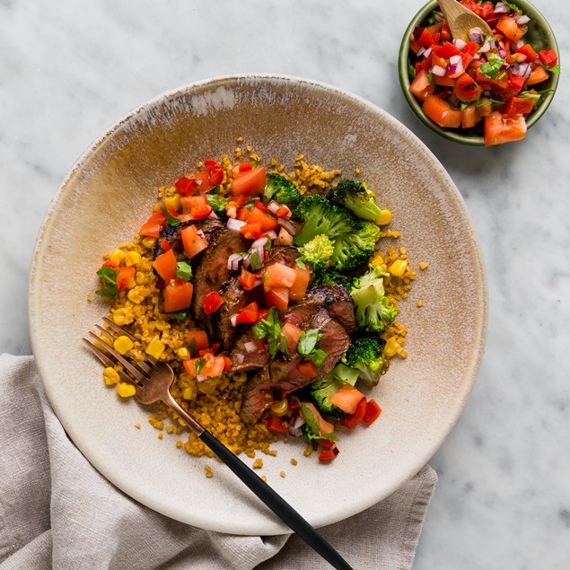 Argentinian Spiced Beef with Fresh Capsicum Chimichurri