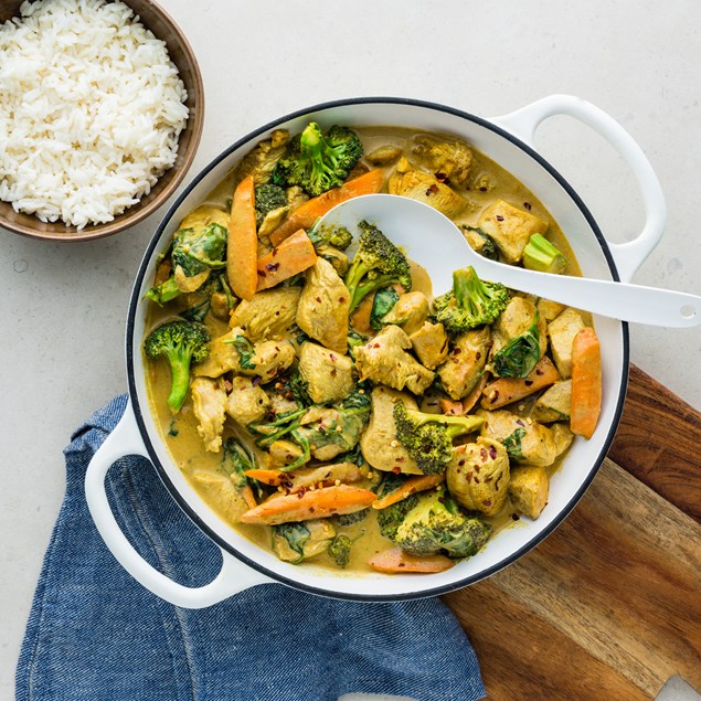 Ultimate Chicken Korma with Greens & Fluffy Rice - My Food Bag