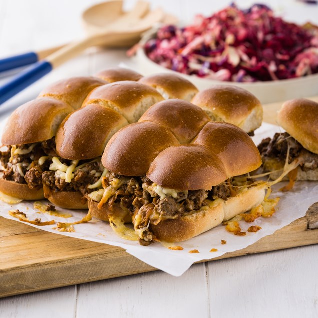 Mouth-Watering Cheesy Beef Sliders with Beetroot Slaw