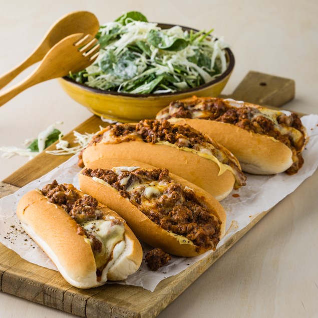 20-Minute Beef Sloppy Joe Rolls with Ranch Coleslaw & Cheese