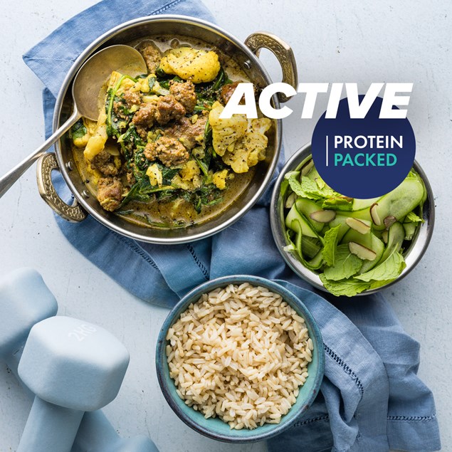 Fragrant Lamb & Cauliflower Korma with Brown Rice & Almonds - My Food Bag