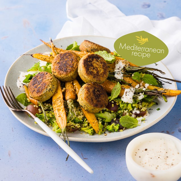 Lebanese Falafel Bowl with Super Green Tabbouleh