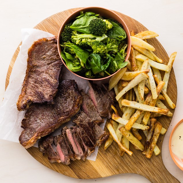 Top Notch Seared Beef Rump Steaks with Hand Cut Chips & Hollandaise