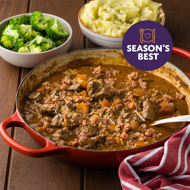 Slow Cooker Beef & Bacon Ragù with Creamy Mash