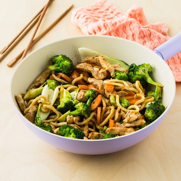Teriyaki Chicken Noodle Stir-Fry with Bok Choy