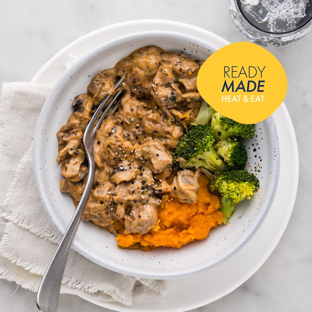 Ready Made Beef Stroganoff with Pumpkin Crush